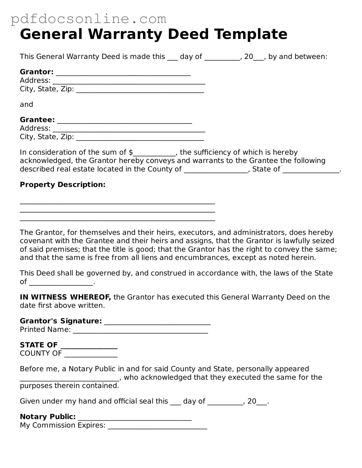 Free Deed Template