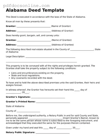 Attorney-Verified  Deed Form for Alabama