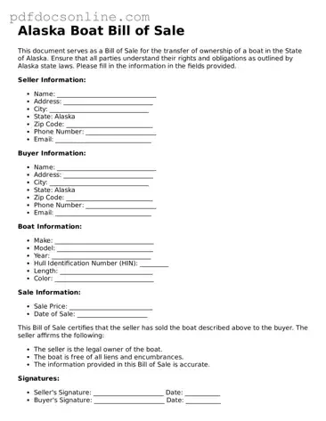 Attorney-Verified  Boat Bill of Sale Form for Alaska