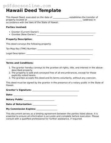 Attorney-Verified  Deed Form for Hawaii