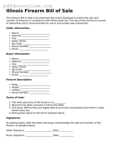 Attorney-Verified  Firearm Bill of Sale Form for Illinois