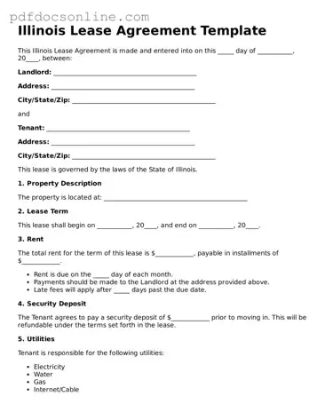 Attorney-Verified  Lease Agreement Form for Illinois