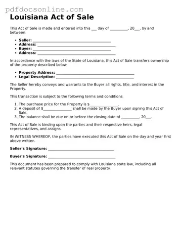 Attorney-Verified  Deed Form for Louisiana