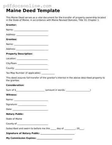 Attorney-Verified  Deed Form for Maine