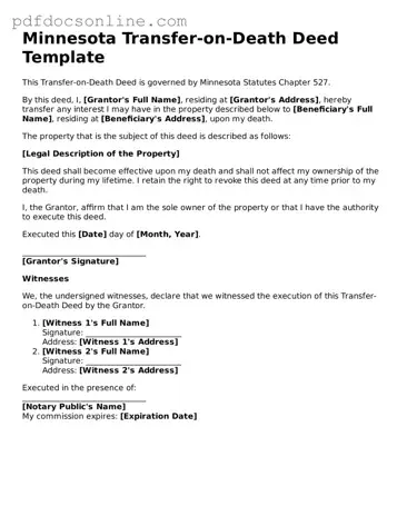 Attorney-Verified  Transfer-on-Death Deed Form for Minnesota