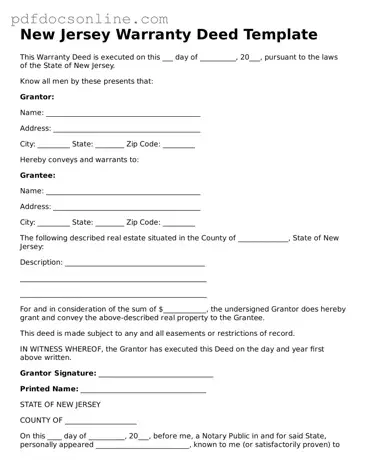 Attorney-Verified  Deed Form for New Jersey
