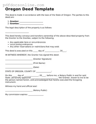 Attorney-Verified  Deed Form for Oregon