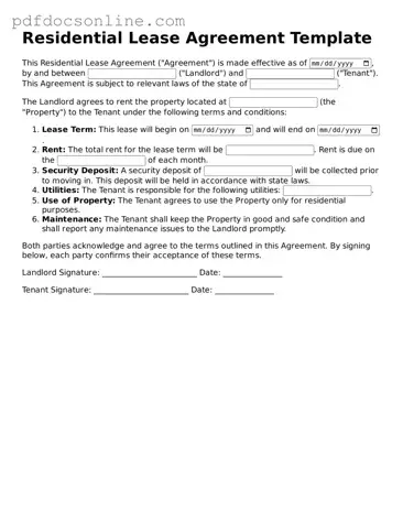 Free Lease Agreement Template