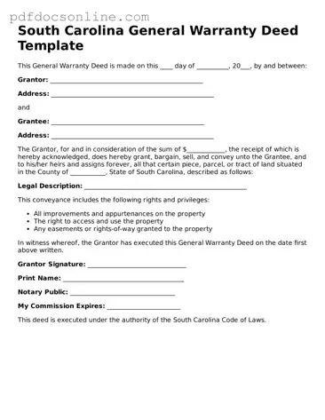 Attorney-Verified  Deed Form for South Carolina