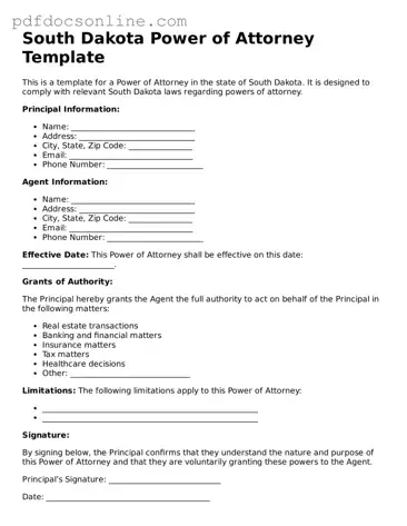 Attorney-Verified  Power of Attorney Form for South Dakota