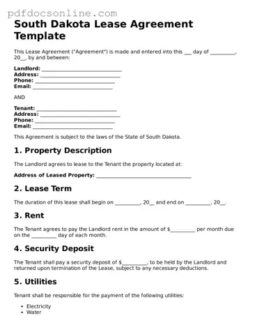 Attorney-Verified  Lease Agreement Form for South Dakota